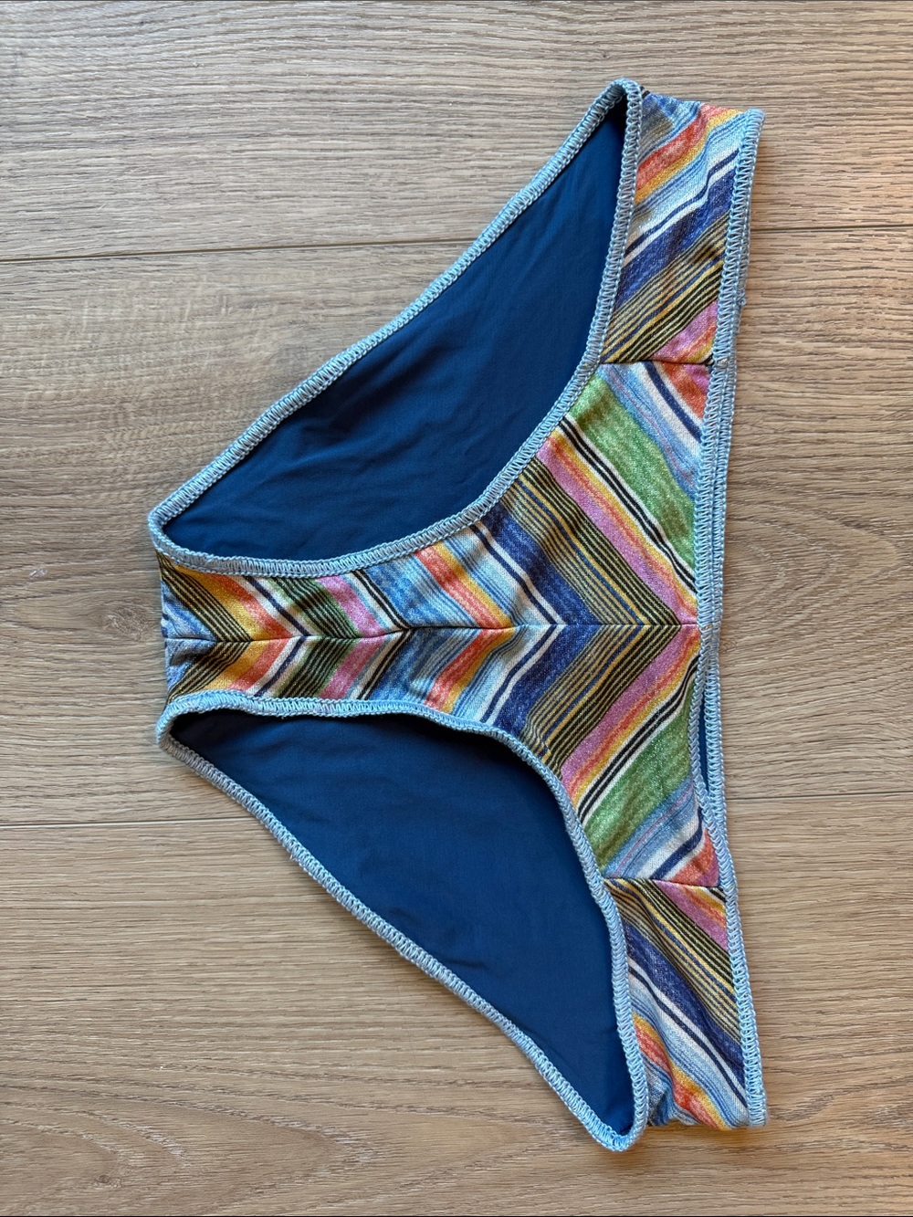 BECCA Multicolor Metallic Chevron Bikini Bottoms – Size L